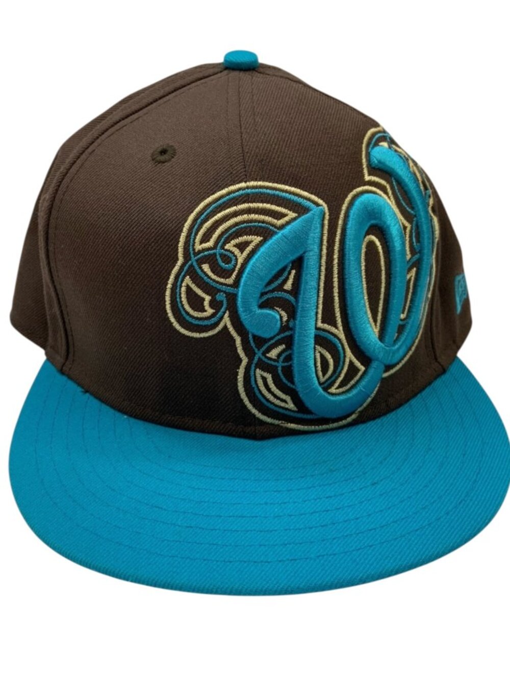 Washington Nationals New Era 59Fifty Fitted Hat 7 3/4 Wool Blend 2 Tone